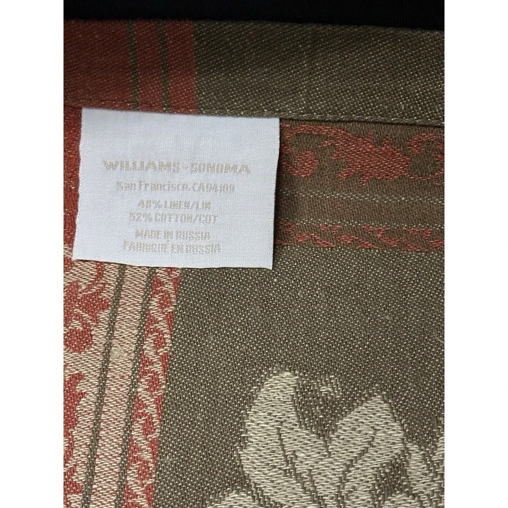 Set Of 3 Williams Sonoma Nappenons Jacquard Antique Floral Placemats & Napkin
